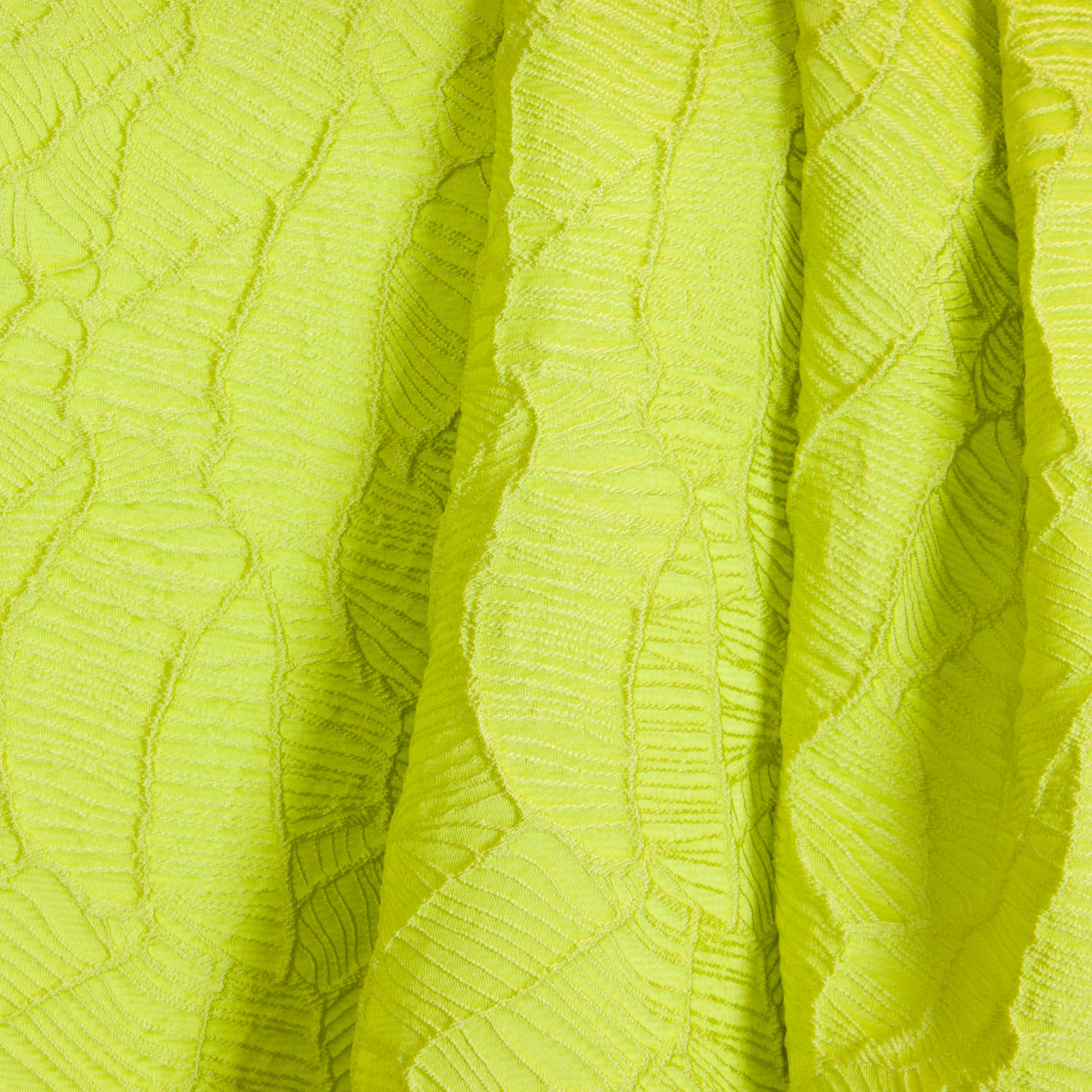 Jacquard limoen met abstract lijnen motief- Lorré